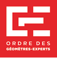Logo rouge Ordre des Géomètre-Experts pour Prisme Géomètres-Experts